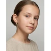 Brilio Silver Elegant auksinis-plated earrings with clear zircons EA1274Y