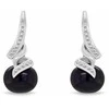 Brilio Silver Elegant jewelry set with dark pearls SET298WBC (pakabukas, pendant, earrings)