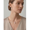 Brilio Silver Elegant jewelry set with real pearls SET298W (pakabukas, pendant, earrings)