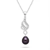 Brilio Silver Elegant jewelry set with zircons and pearls SET267WBC (pakabukas, pendant, earrings)
