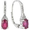 Brilio Silver Elegant sidabrinis dangling earrings with rubies SEC2747G