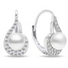 Brilio Silver Brilio Sidabrinis Elegant sidabrinis auskarai su perlais EA751W