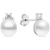 Brilio Silver Brilio Sidabrinis Elegant sidabrinis auskarai su tikrais perlais EA597W