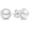 Brilio Silver Brilio Sidabrinis Elegant sidabrinis auskarai su tikrais perlais EA626W