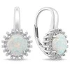 Brilio Silver Brilio Sidabrinis Elegant sidabrinis auskarai su cirkoniais ir opalais EA931W