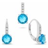 Brilio Silver Brilio Sidabrinis Elegant sidabrinis jewelry set with zircons SET274WAQ (pendant, earrings)