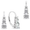 Brilio Silver Brilio Sidabrinis Elegant sidabrino papuošalų rinkinys su cirkoniais SET221W (pakabukas, auskarai)