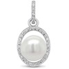 Brilio Silver Brilio Sidabrinis Elegant sidabrinis pendant with zircons and pearl PT02