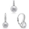 Brilio Silver Brilio Sidabrinis Elegant sidabrinis jewelry set with zircons SET201W (pendant, earrings)