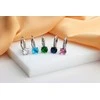 Brilio Silver Elegant auksinis-plated jewelry set with zircons SET274Y (pendant, earrings)