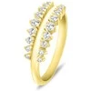 Brilio Silver Fashion auksinis-plated ring with clear zircons RI120Y