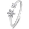 Brilio Silver Brilio Sidabrinis Fashion sidabrinis atviras žiedas su cirkoniais RI073W
