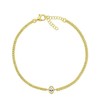 Brilio Silver Brilio Sidabrinis Delicate auksinis-plated bracelet with oval zircon BRC113Y