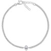 Brilio Silver Brilio Sidabrinis Delicate sidabrinis bracelet with oval zircon BRC113W