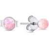 Brilio Silver Brilio Sidabrinis Fine sidabrinis studs with pink synthetic opals EA625WP