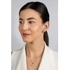Brilio Silver Beautiful sidabrinis jewelry set with zircons Flowers SET264W (pendant, earrings)