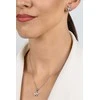 Brilio Silver Jewelry set with synthetic opals Flowers SET288WP (pendant, earrings)