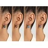Brilio Silver Delicate sidabrinis earrings with violetinė zircons Flowers EA307WAM