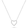 Brilio Silver Delicate sidabrinis pakabukas Heart with zircons NCL35W