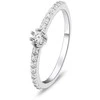 Brilio Silver Delicate sidabrinis ring with zircons RI023W