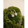 Brilio Silver Glittering auksinis-plated earrings with clear zircons EA442Y