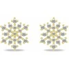 Brilio Silver Glittering auksinis-plated snowflake earrings with zircons EA1247Y