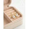 Brilio Silver Glittering auksinis-plated earrings with clear zircons EA442Y