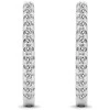 Brilio Silver Sparkling hoop earrings with zircons EA362W