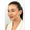 Brilio Silver Sparkling hoop earrings with zircons EA362W