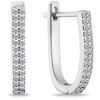 Brilio Silver Brilio Sidabrinis Glittering sidabrinis apvalūs auskarai EA132W