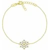 Brilio Silver Gold-plated bracelet with zircons Snowflake BRC253Y