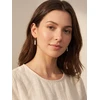 Brilio Silver Gold-plated dangle earrings with real pearls EA1287Y