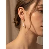 Brilio Silver Gold-plated dangle earrings with real pearls EA1287Y