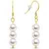 Brilio Silver Gold-plated dangle earrings with real pearls EA1287Y