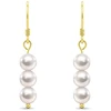 Brilio Silver Gold-plated dangle earrings with real pearls EA1287Y