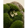 Brilio Silver Gold-plated dangling earrings with zircons Butterfly EA1272Y
