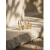 Brilio Silver Gold-plated dangling earrings with zircons Butterfly EA1272Y