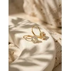 Brilio Silver Gold-plated dangling earrings with cubic zirconia EA1278Y
