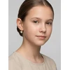 Brilio Silver Gold-plated dangling earrings Hearts with zircons EA1266Y