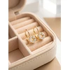 Brilio Silver Gold-plated dangling earrings with cubic zirconia EA1278Y