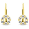 Brilio Silver Gold-plated dangling earrings with cubic zirconia EA1278Y
