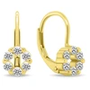 Brilio Silver Gold-plated dangling earrings with cubic zirconia EA1278Y