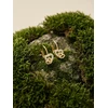 Brilio Silver Gold-plated earrings with zircons Double heart EA1275Y