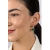 Brilio Silver Gold-plated dangle earrings with flowers EA1158YG