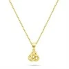 Brilio Silver Gold-plated jewelry set Intertwined knot SET271Y (chain, pendant, earrings)