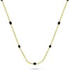 Brilio Silver Brilio Sidabrinis Gold-plated pakabukas su juodais rutuliais NCL112YBC