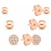 Brilio Silver Auksuoto auskarų įsegėlių rinkinys SET297R (3 poros auskarų)