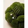 Brilio Silver Gold-plated thread earrings with real pearl EA1289Y