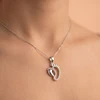 Brilio Silver Beautiful sidabrinis pendant with zircons Fingerprints PT61W