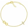 Brilio Silver Infinity & Cross paauksuota apyrankė moterims BRC178Y